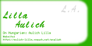 lilla aulich business card